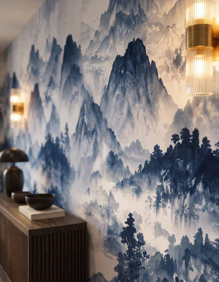 Wandbild Indigo Peaks
