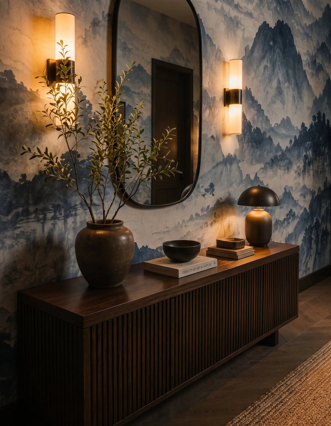 Wandbild Indigo Peaks