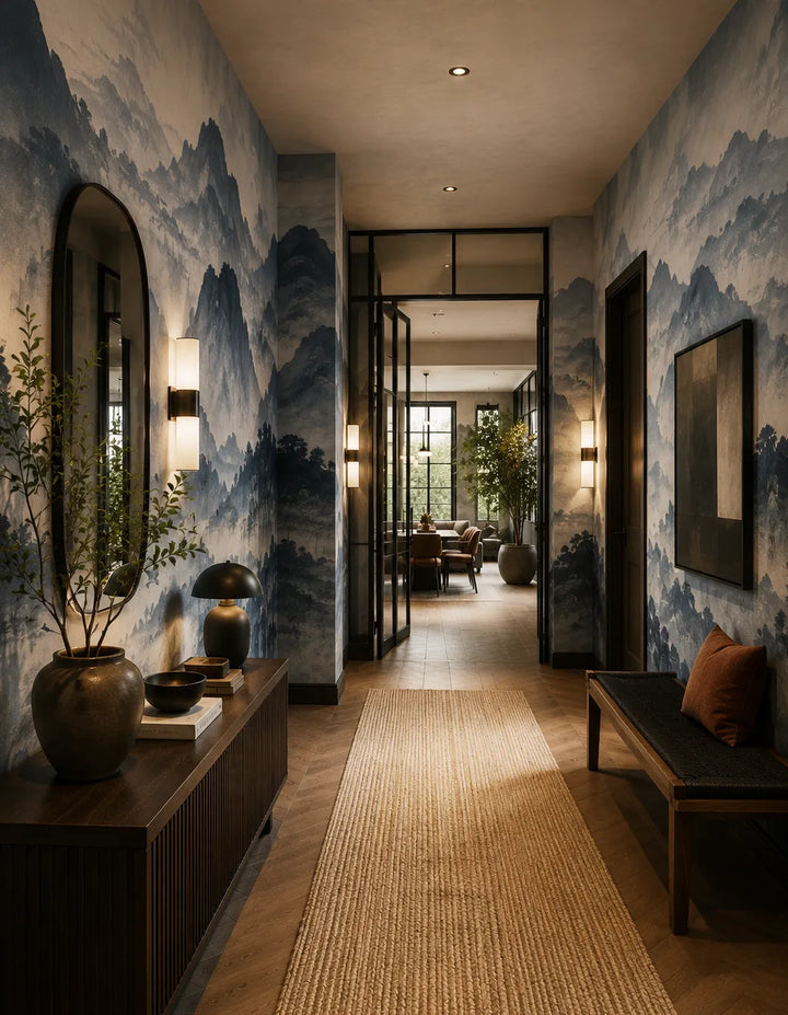 Wandbild Indigo Peaks