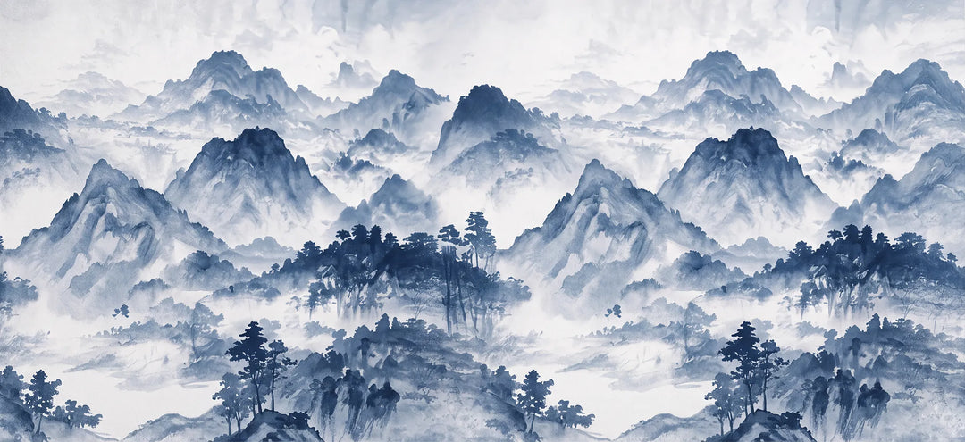 Wandbild Indigo Peaks
