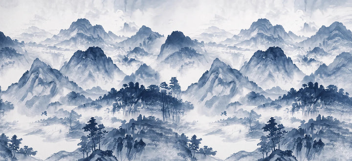 Wandbild Indigo Peaks