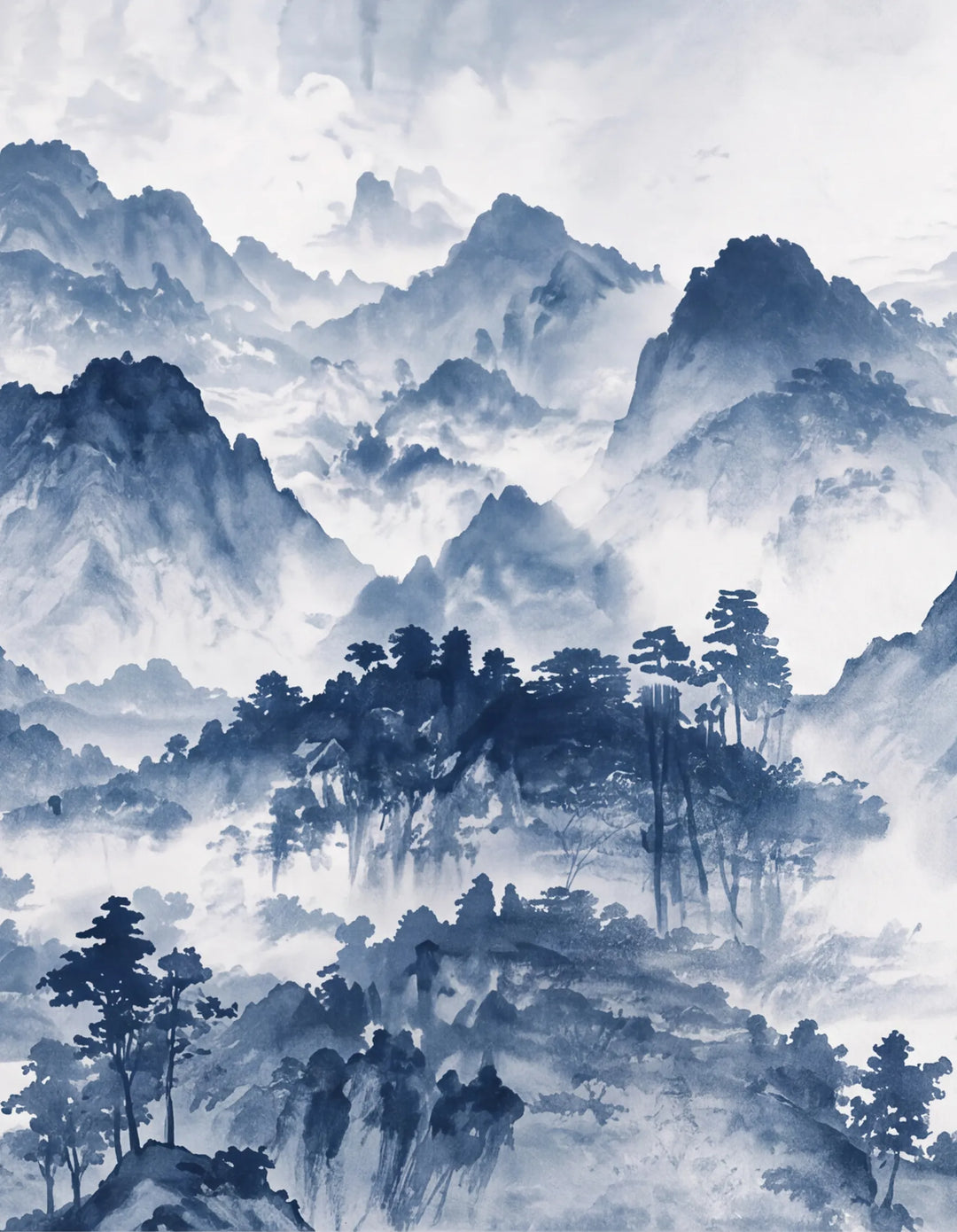 Wandbild Indigo Peaks