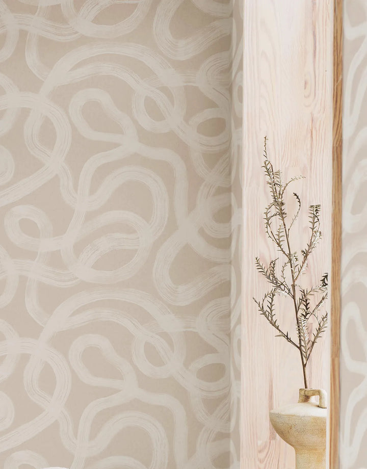 Tapete Twisted Weiß