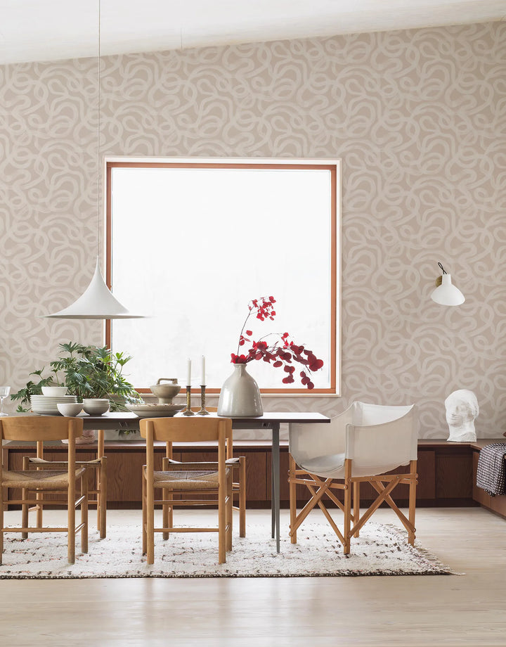 Tapete Twisted Weiß