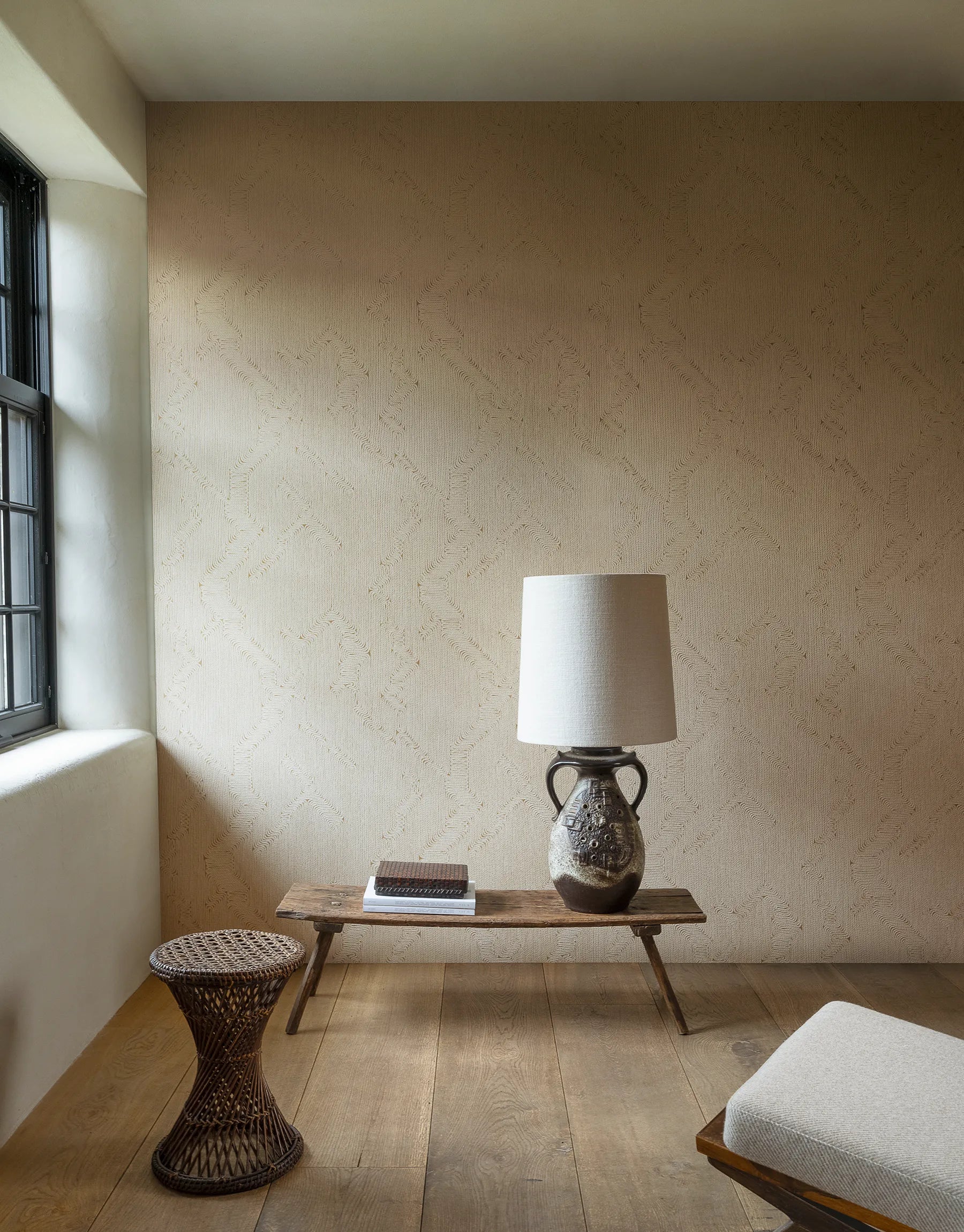 Tapetenmuster Pulau von Arte: beige moderne Design-Tapete mit modernem Stil