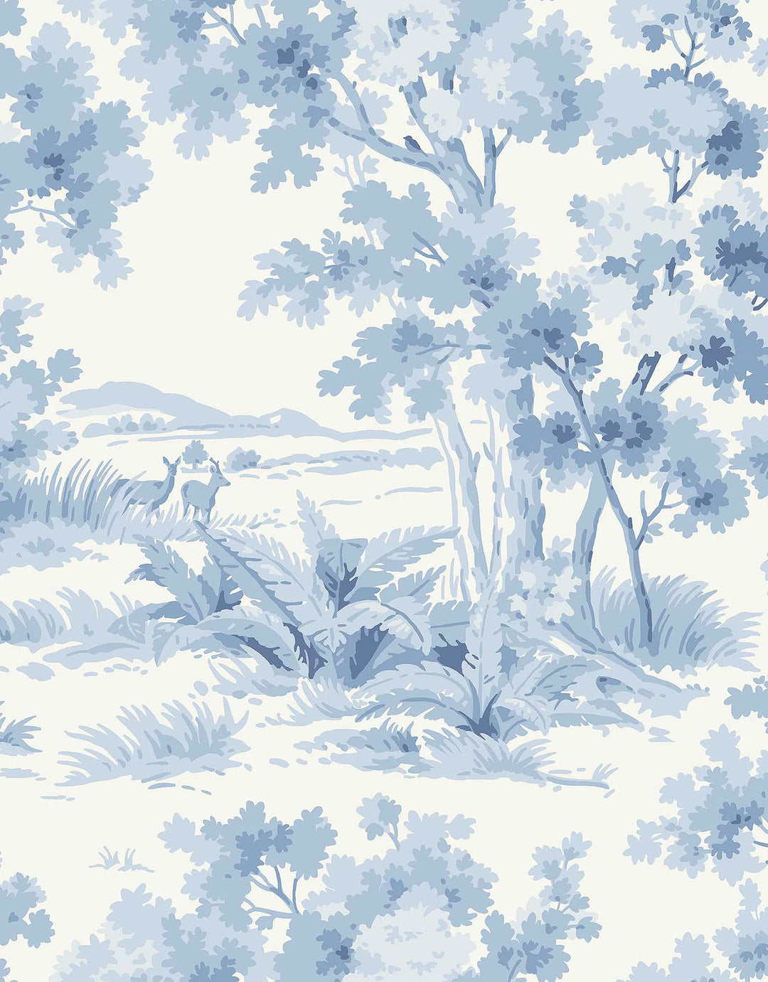 Tapete Country Blau
