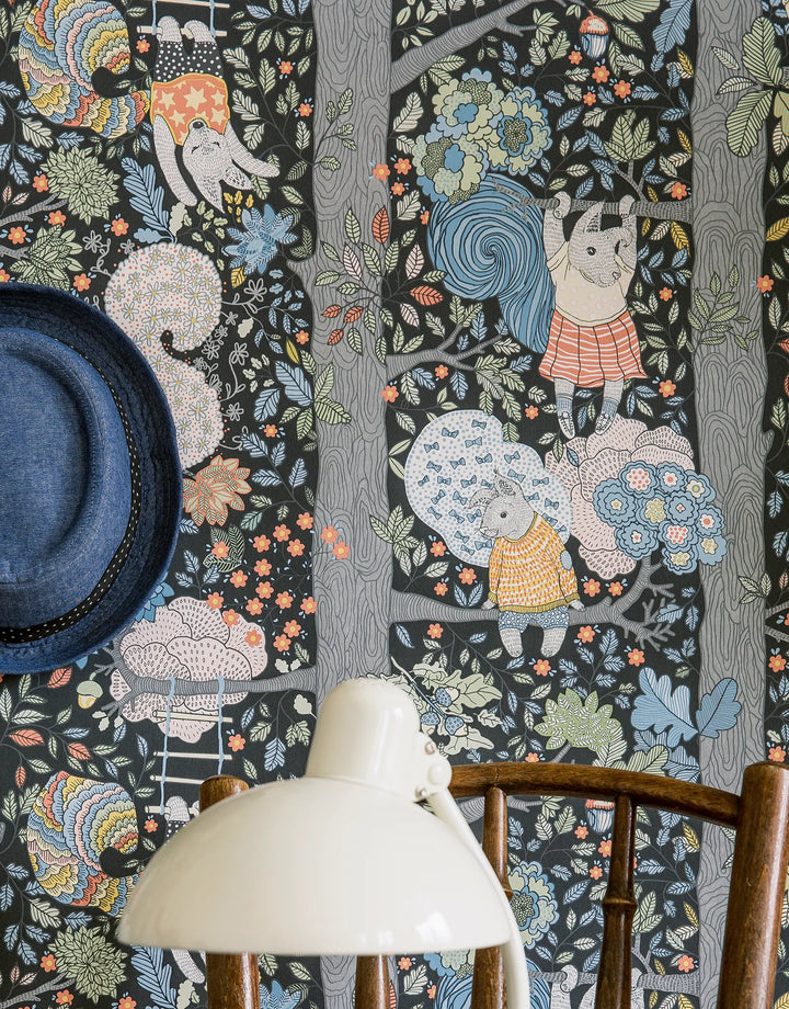 Tapete Skogis Anthrazit