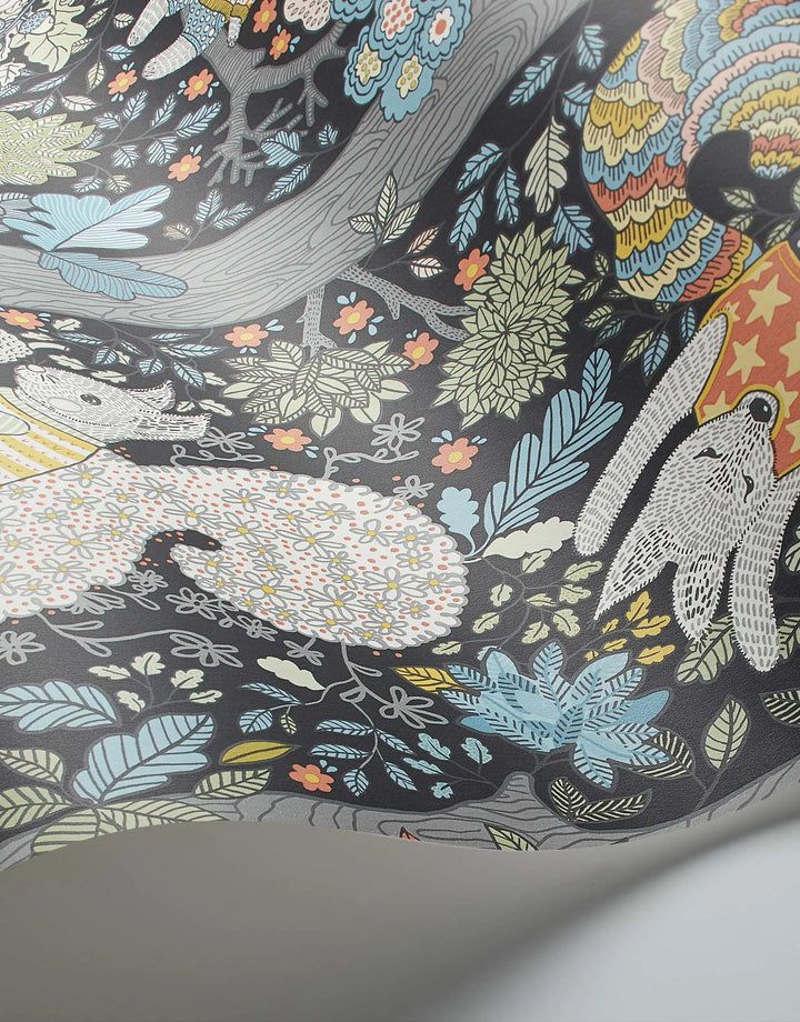 Tapete Skogis Anthrazit