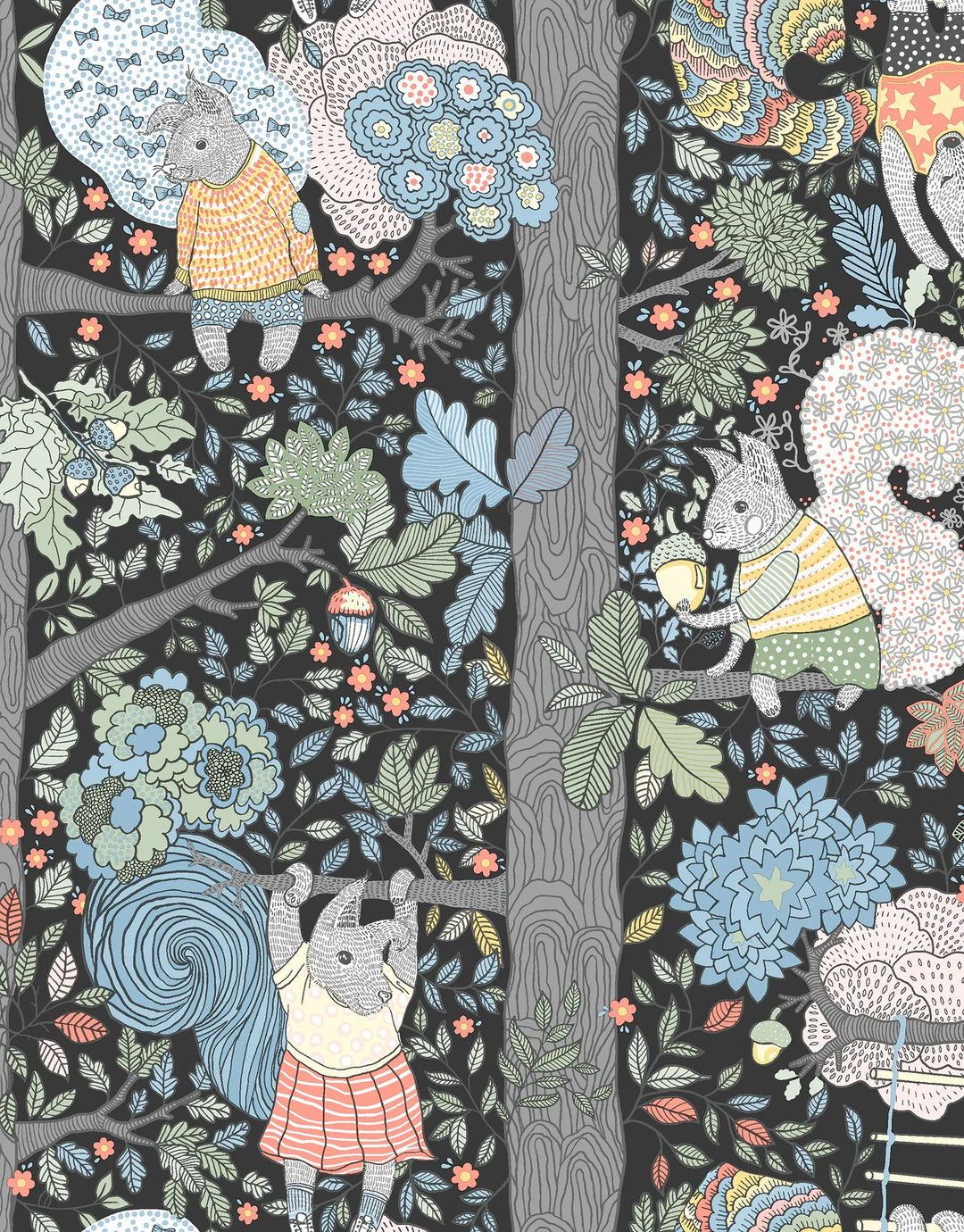 Tapete Skogis Anthrazit