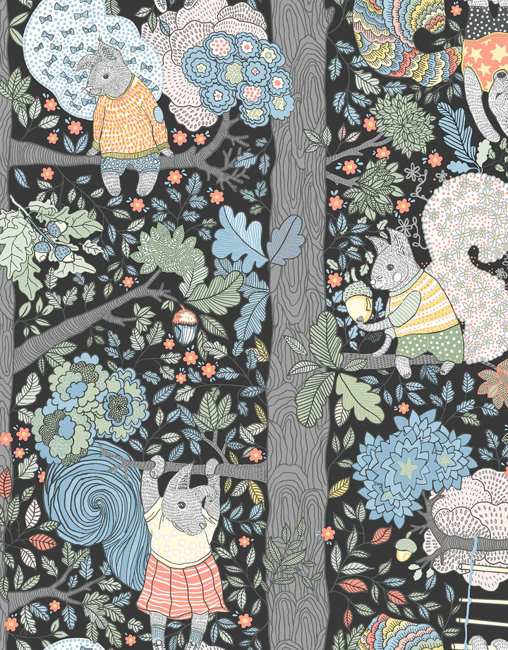 Tapete Skogis Anthrazit