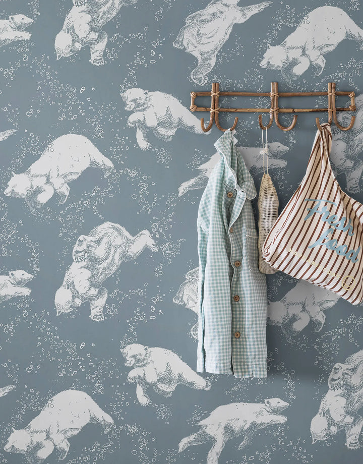 Tapete Blubberbär Blau