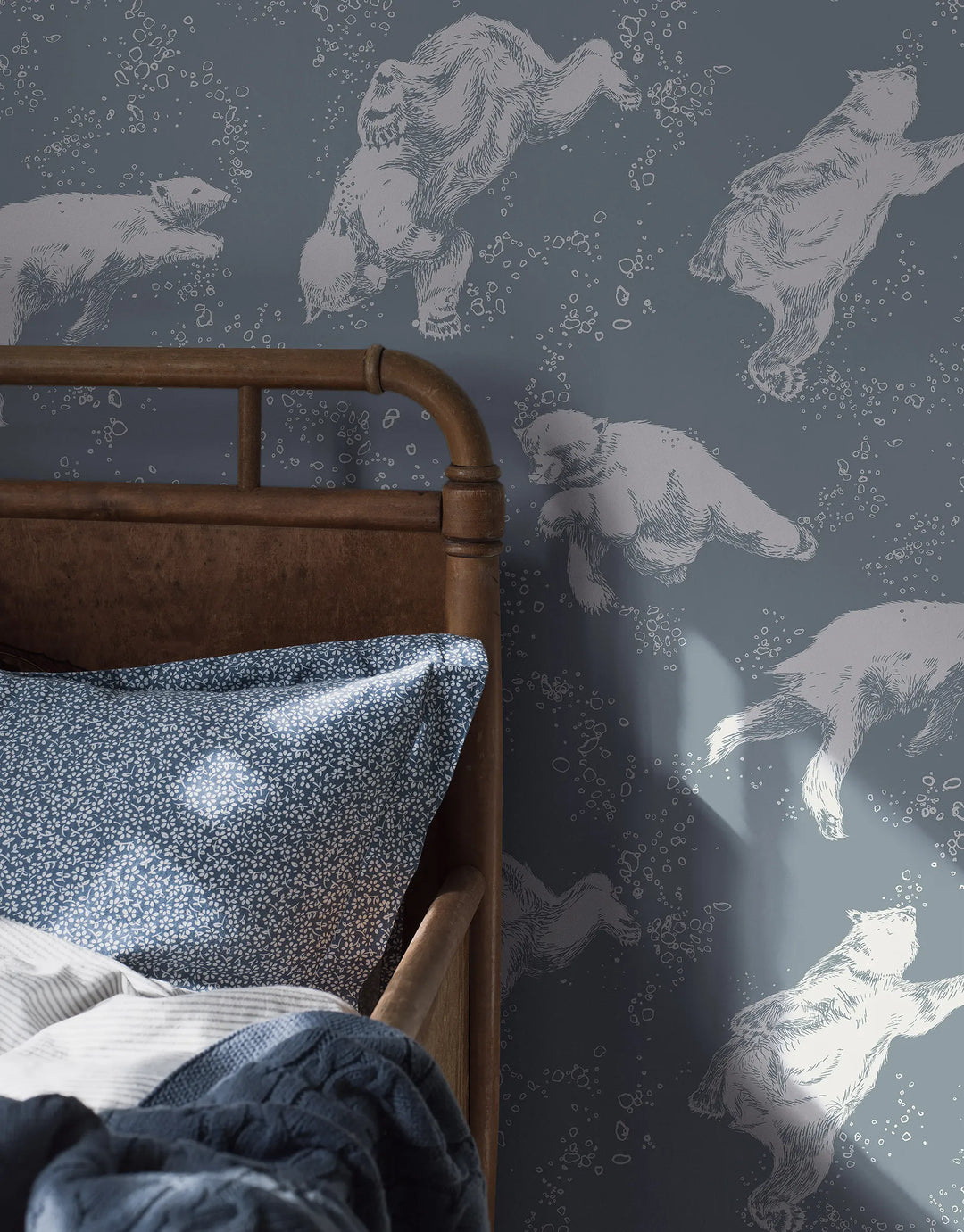 Tapete Blubberbär Blau