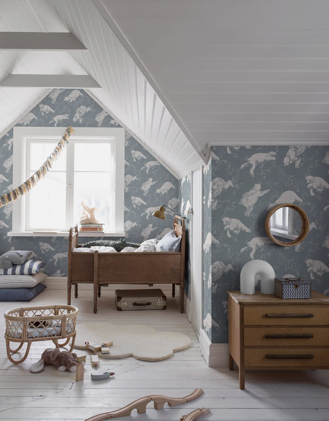 Tapete Blubberbär Blau