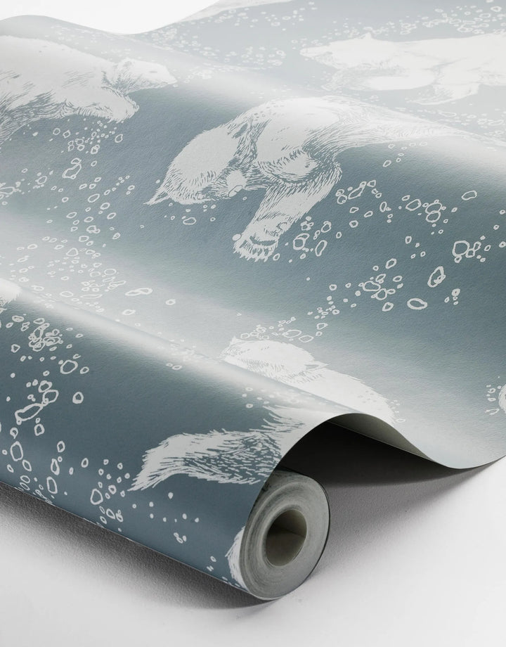 Tapete Blubberbär Blau