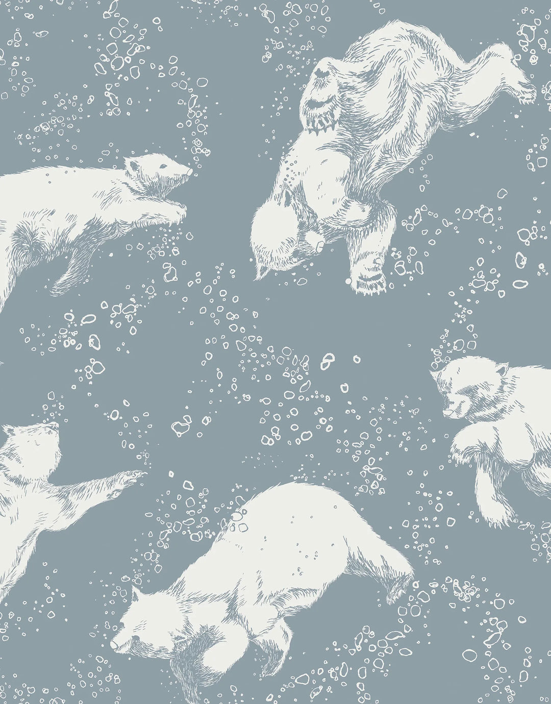 Tapete Blubberbär Blau