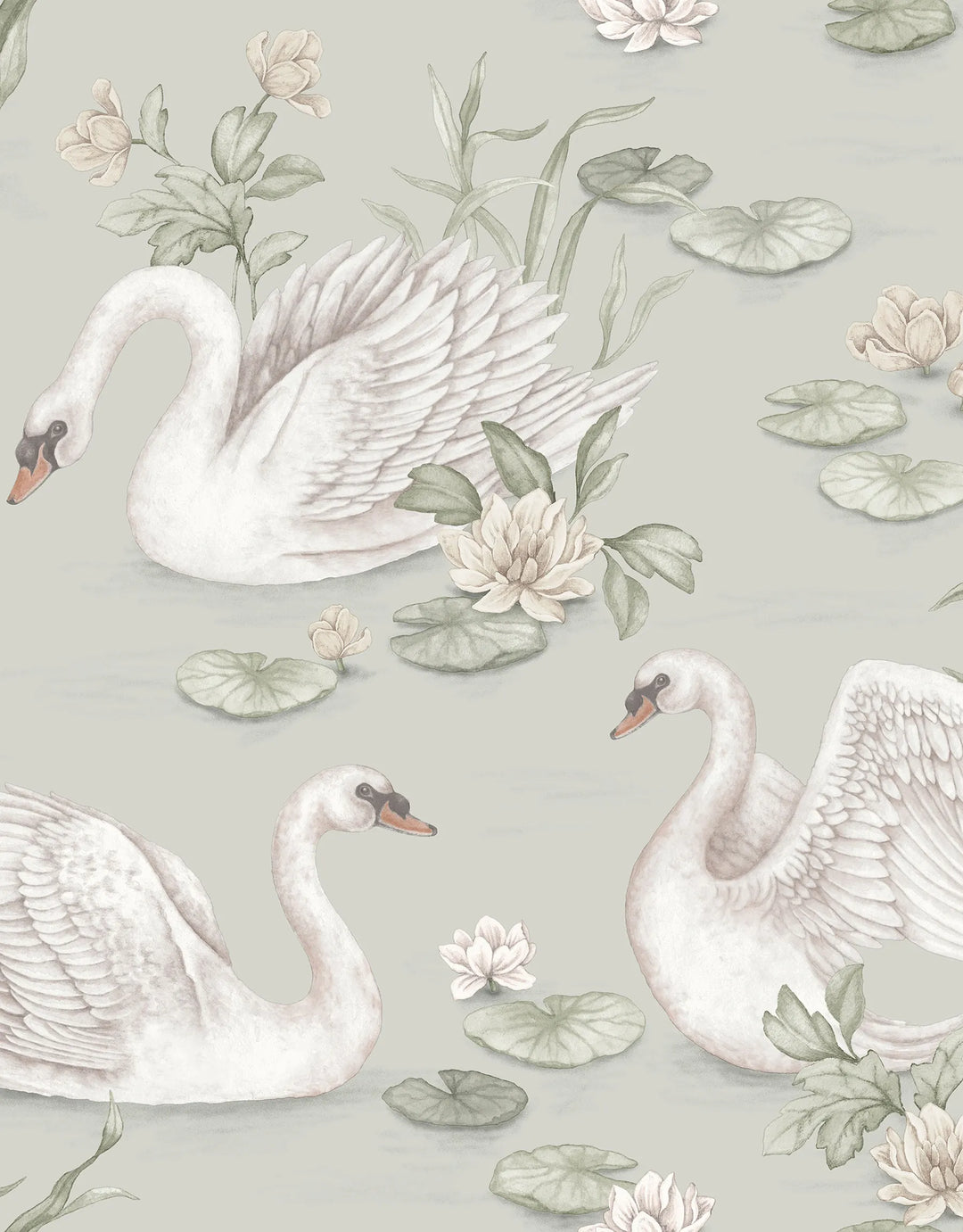 Tapete Swan Grün