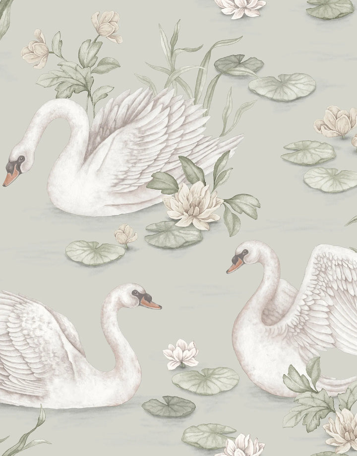Tapete Swan Grün