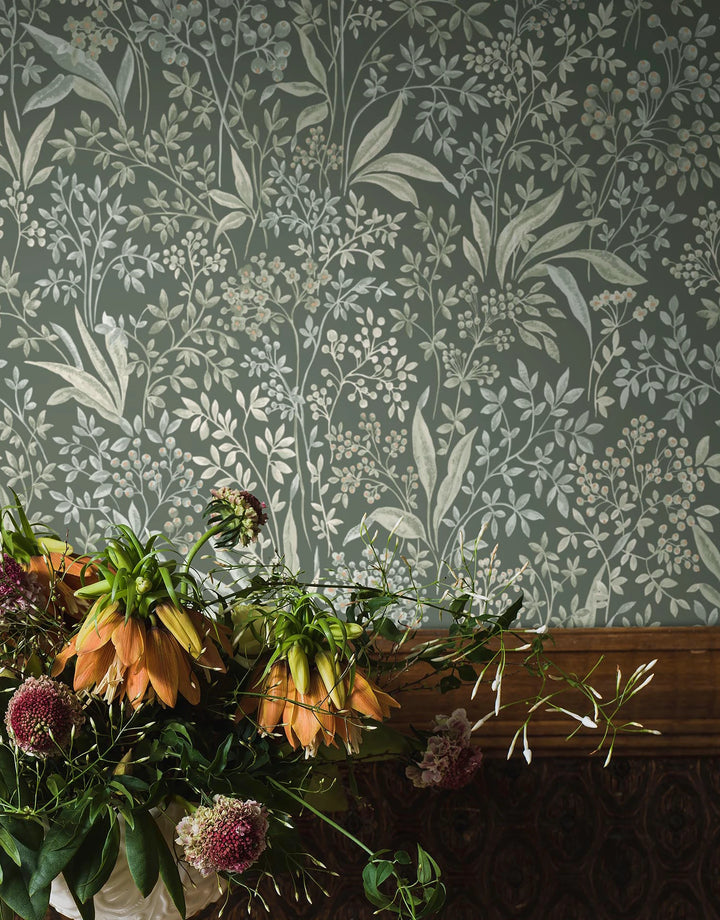 Tapete Alva Dunkelgrün