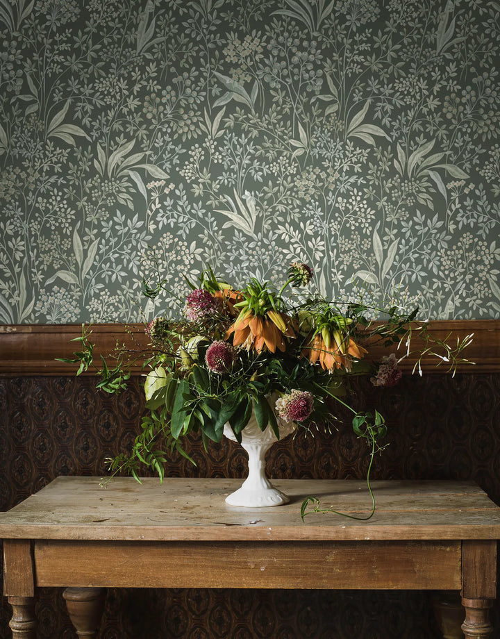 Tapete Alva Dunkelgrün