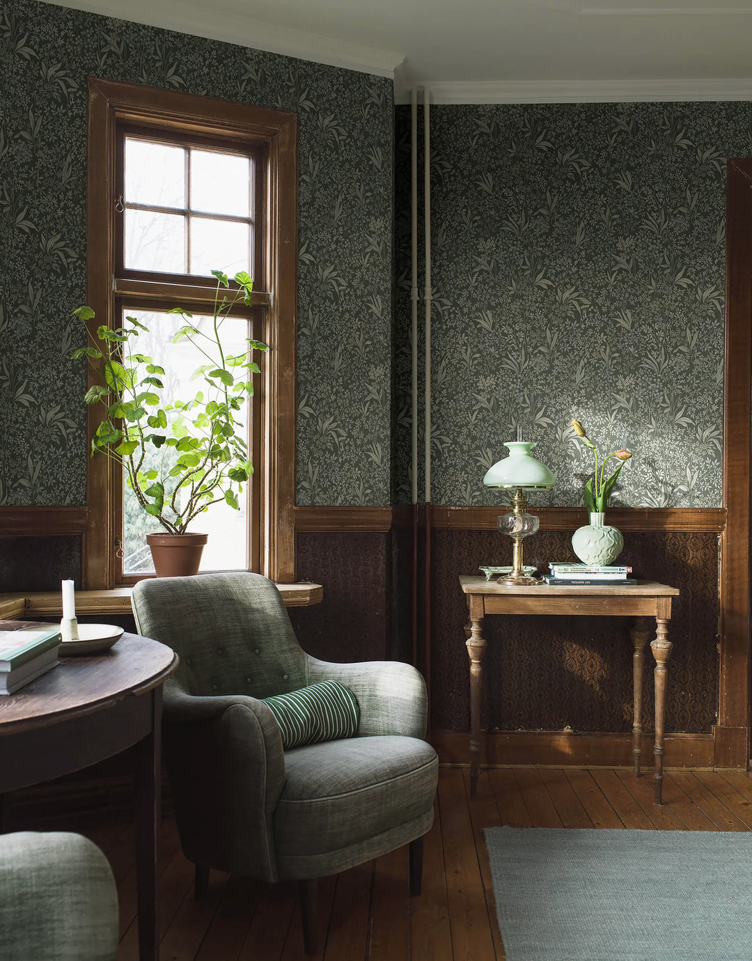 Tapete Alva Dunkelgrün