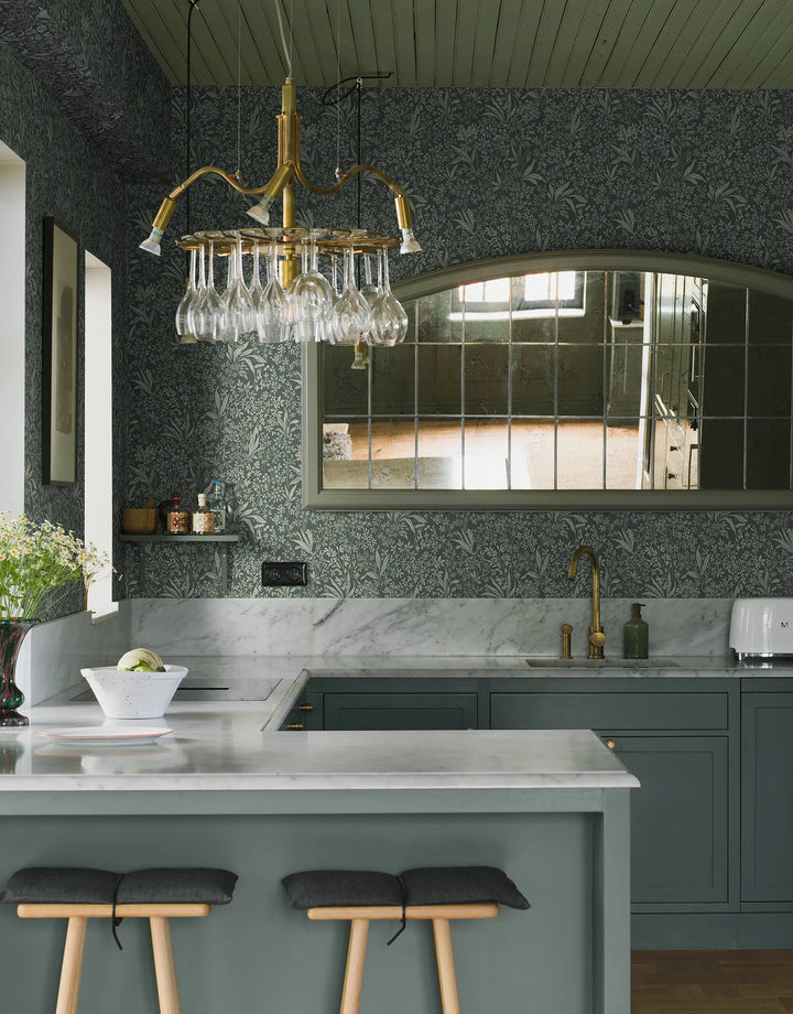 Tapete Alva Dunkelgrün