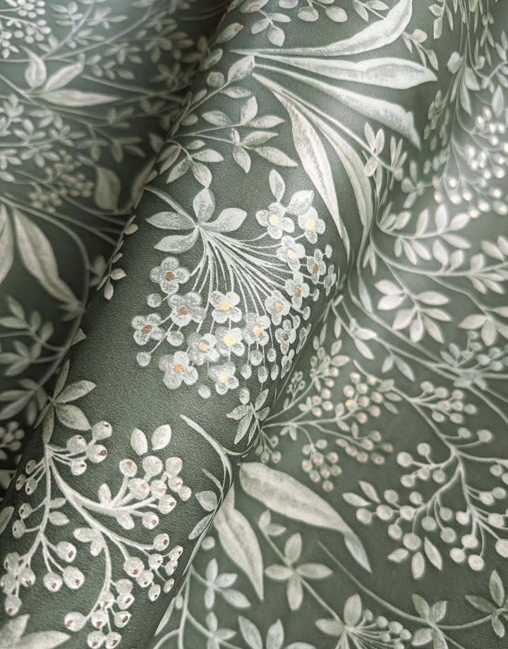 Tapete Alva Dunkelgrün