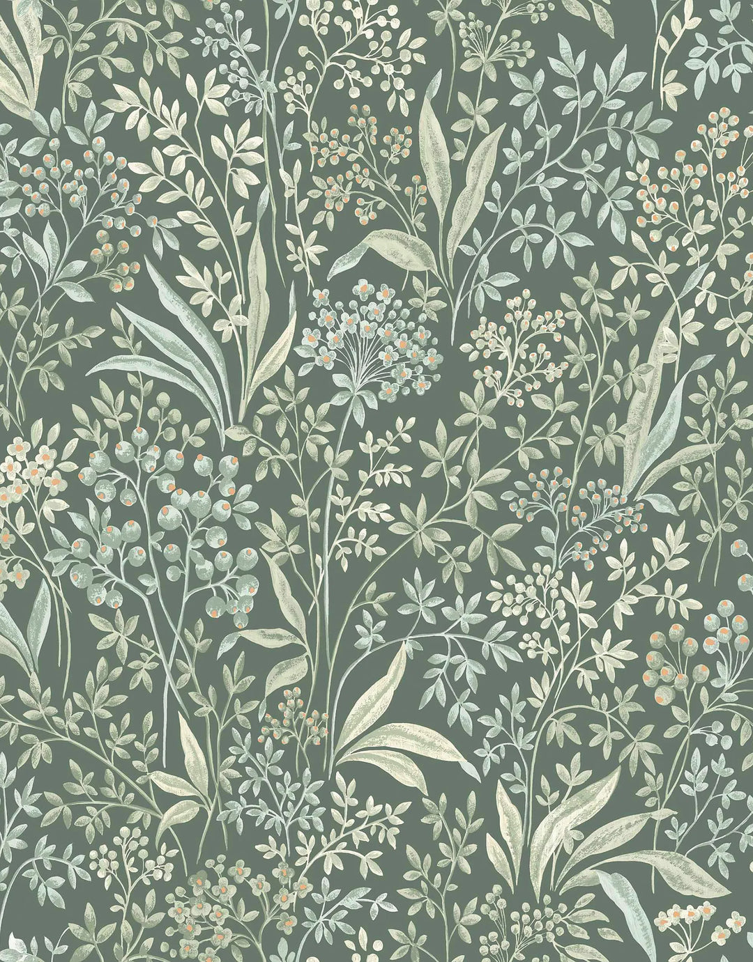 Tapete Alva Dunkelgrün