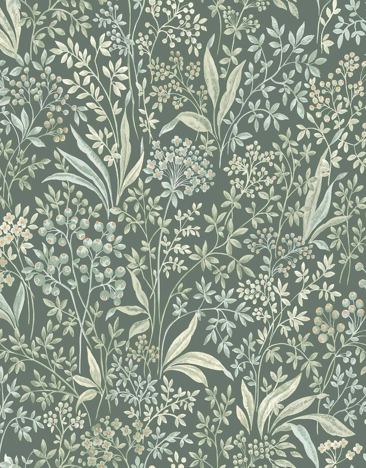 Tapete Alva Dunkelgrün