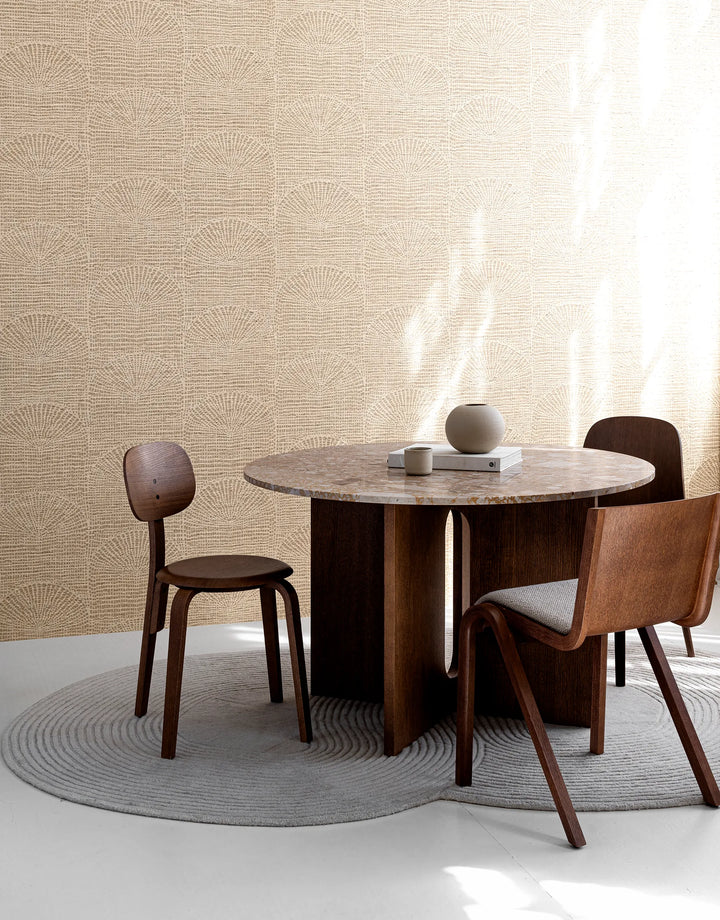 Beige Tapete fürs Wohnzimmer