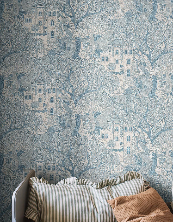 Tapete Willow Blau
