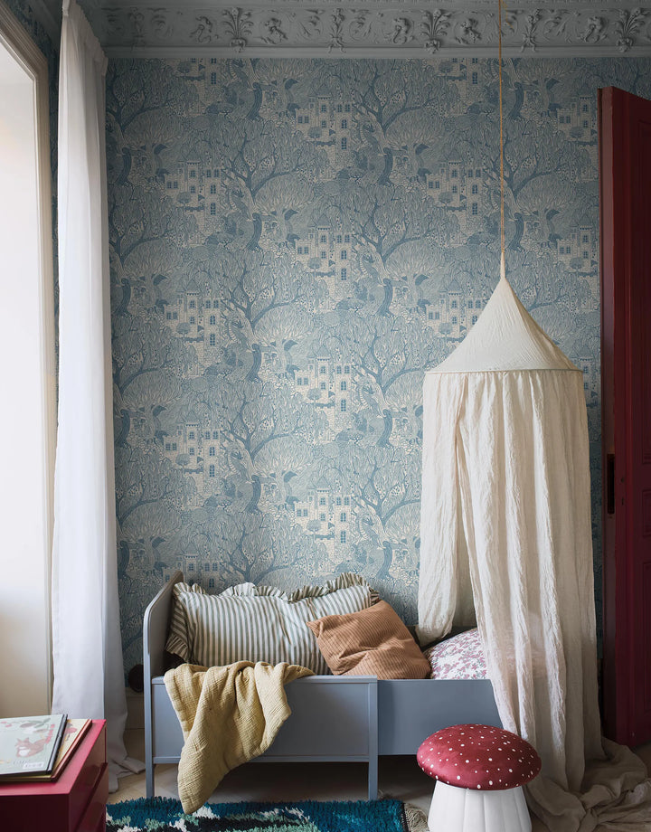 Tapete Willow Blau