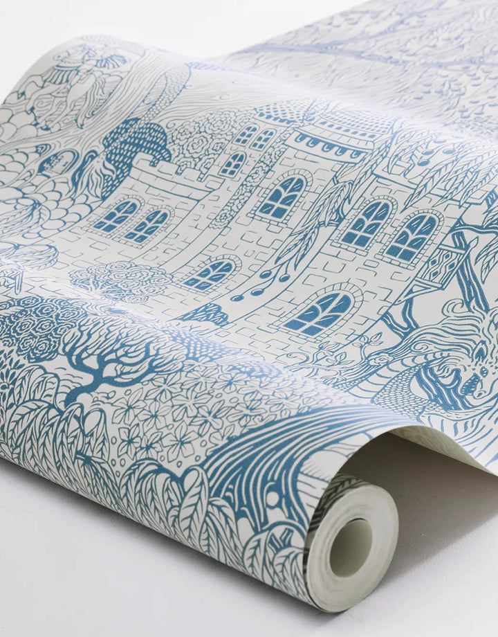 Tapete Willow Blau
