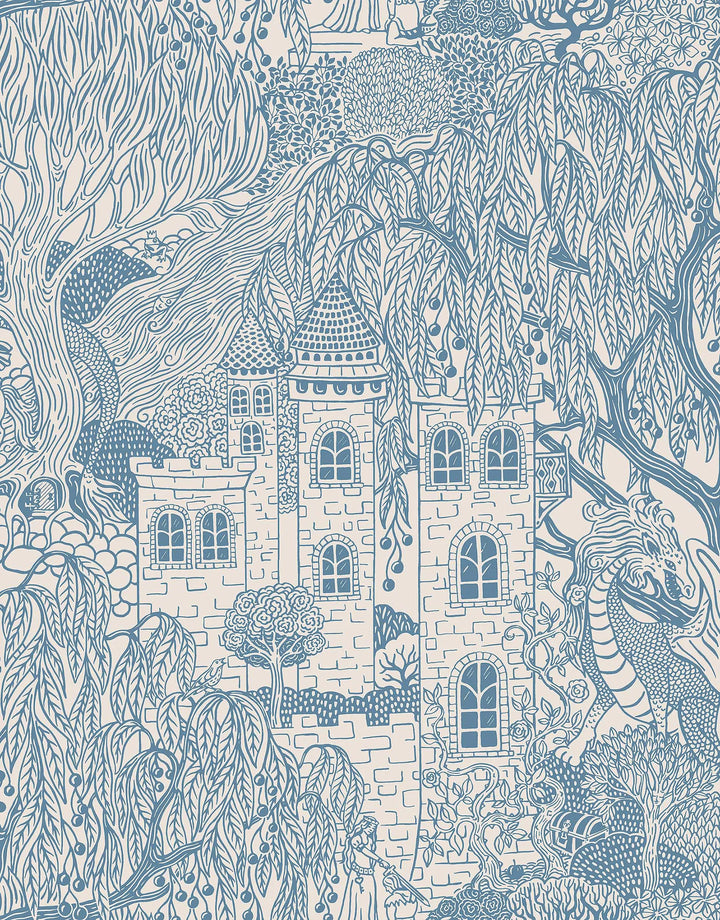 Tapete Willow Blau