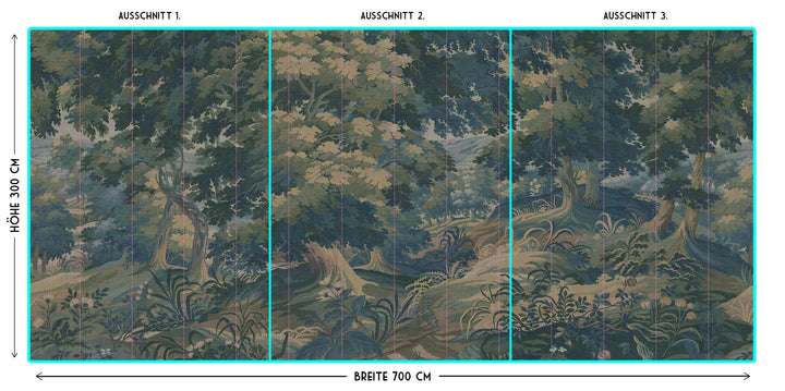 Wandbild Poesie Blau