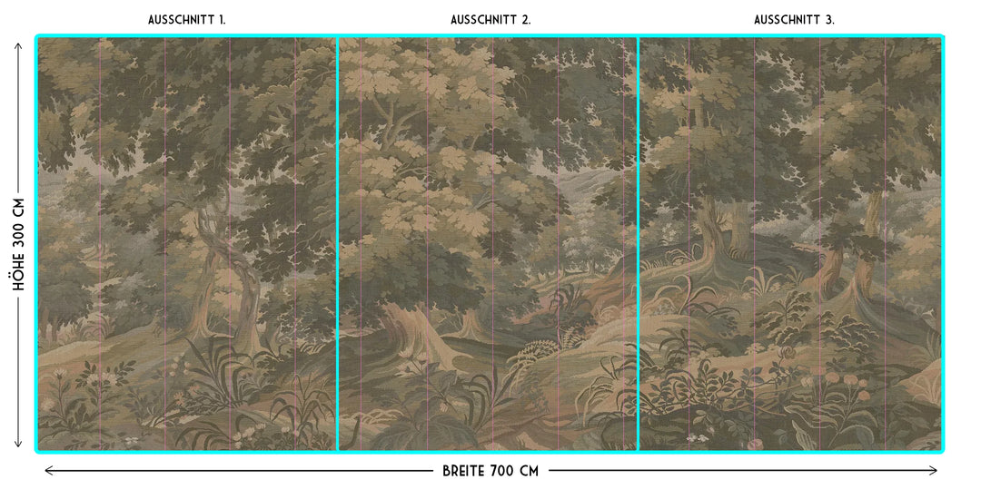 Wandbild Poesie Grün