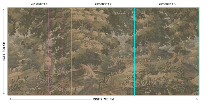 Wandbild Poesie Grün