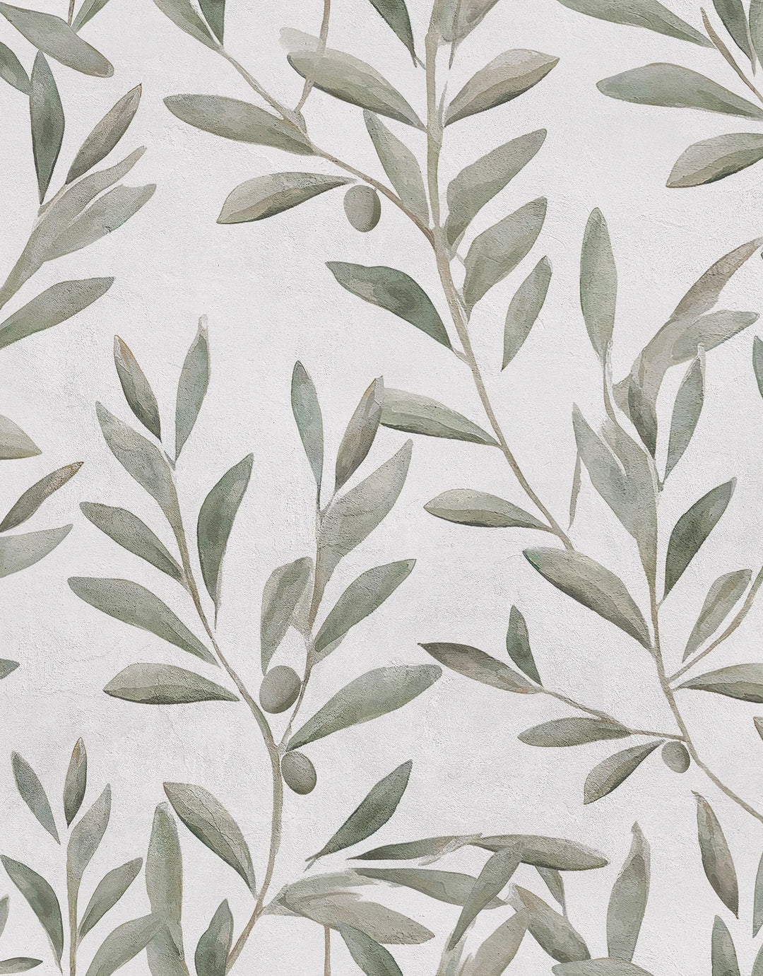 Tapete Olive Weiß