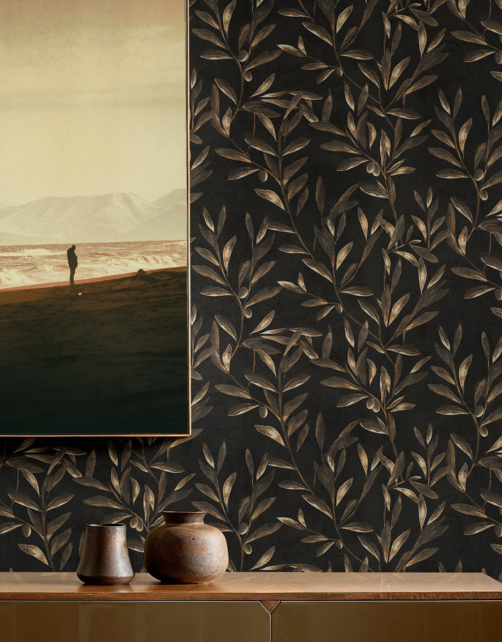 Tapete Olive Anthrazit