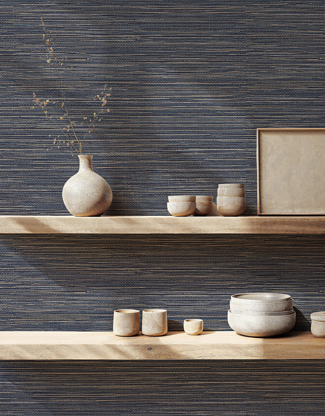 Tapete Rattan Blau