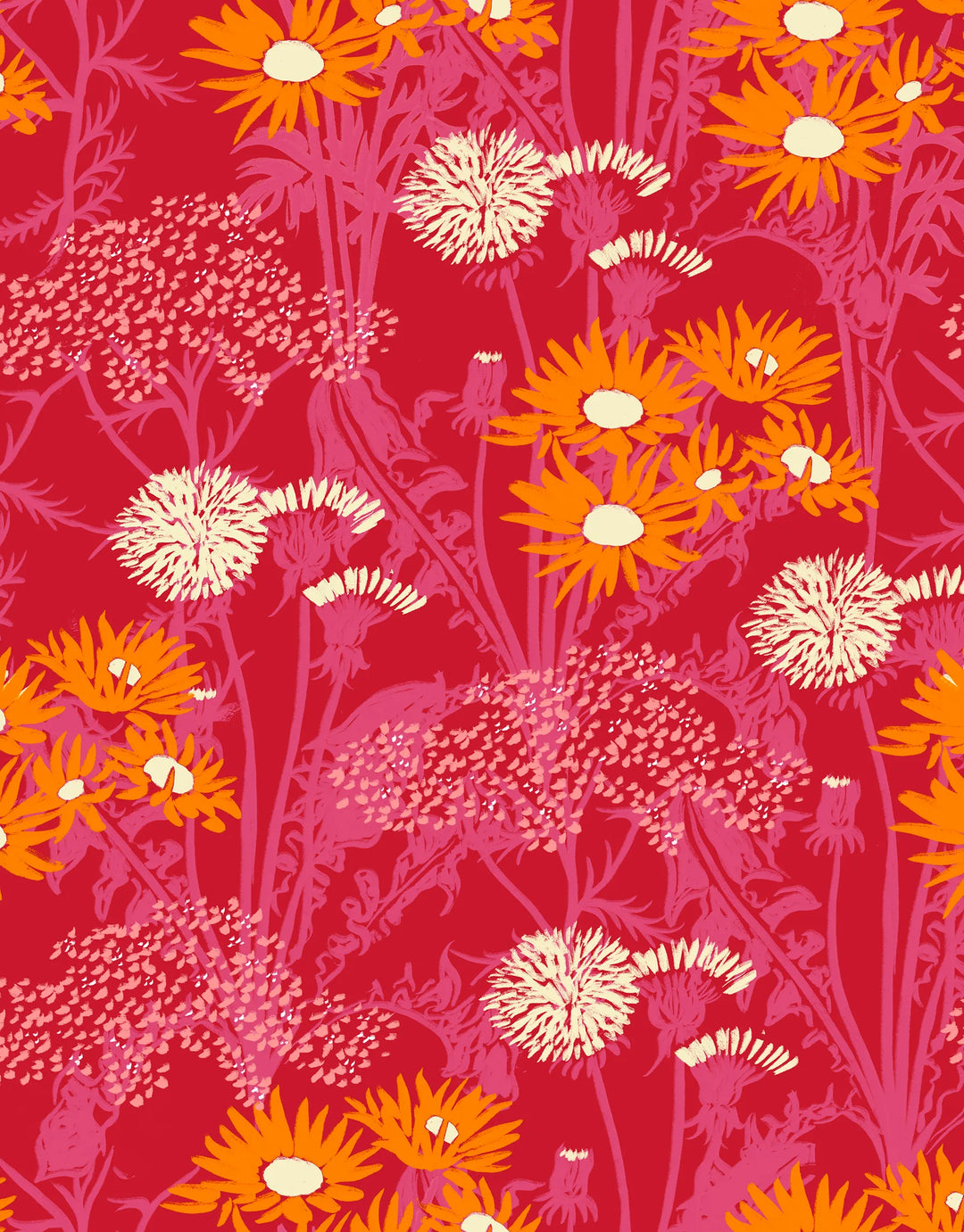 Tapete Meadow Pink
