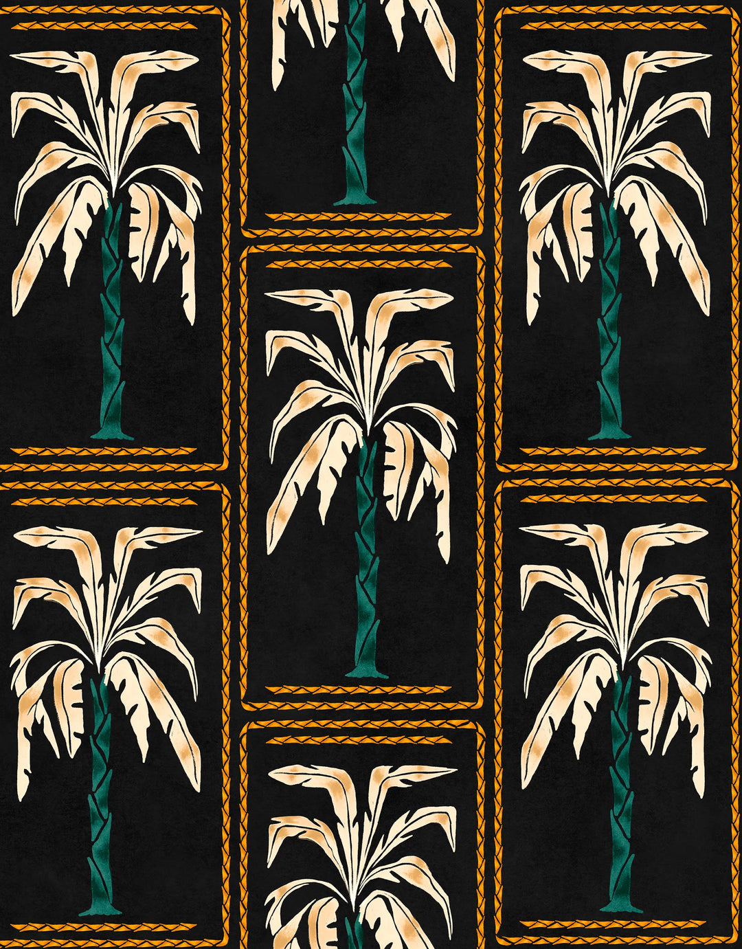 Tapete Palmera Schwarz