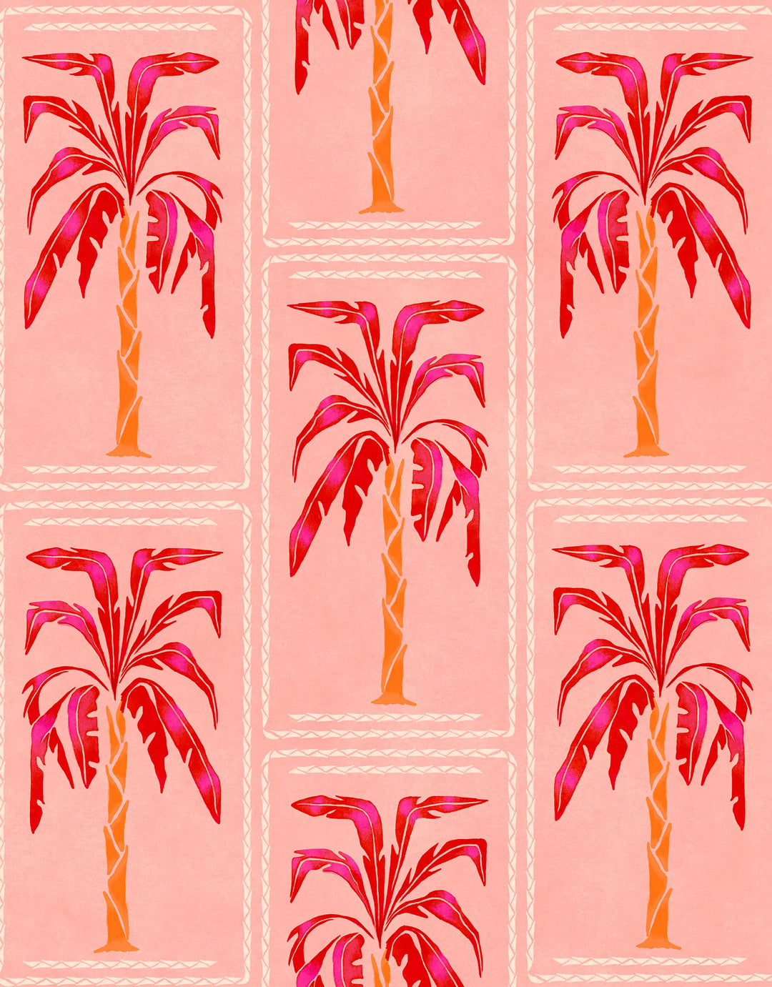 Tapete Palmera Rosa