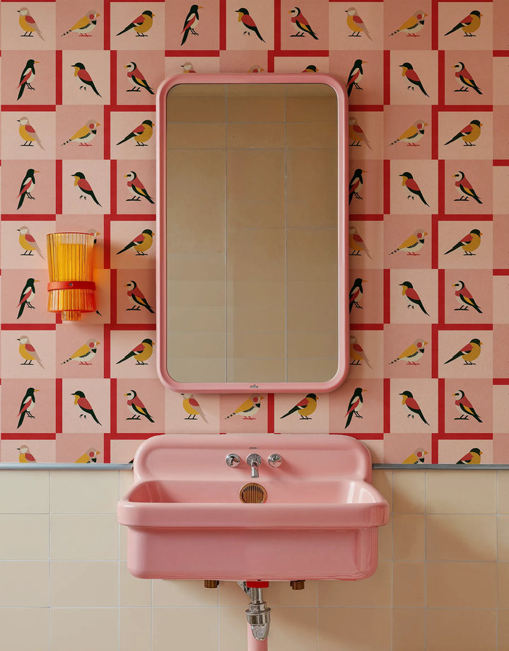 Tapete Birdsong Rosa
