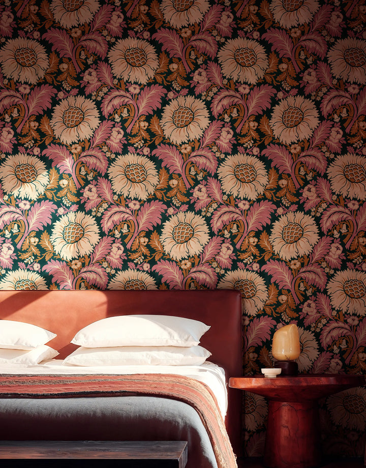Retro Blumentapete in oppulenter Eleganz