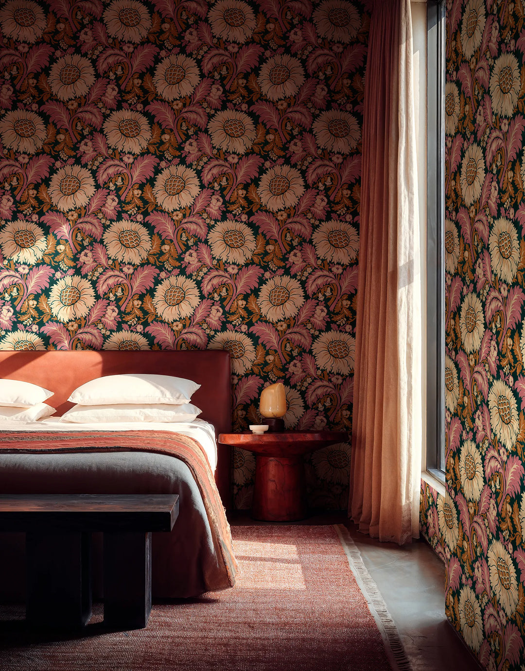 Tapete Damask Rosa