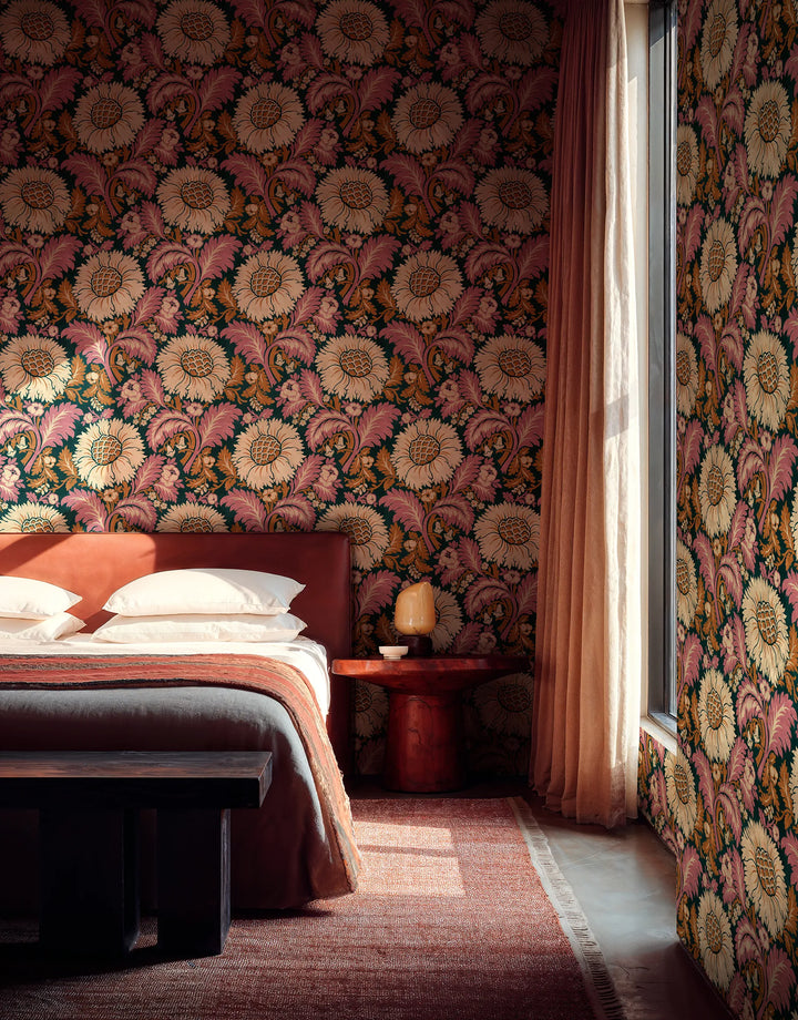 Tapete Damask Rosa
