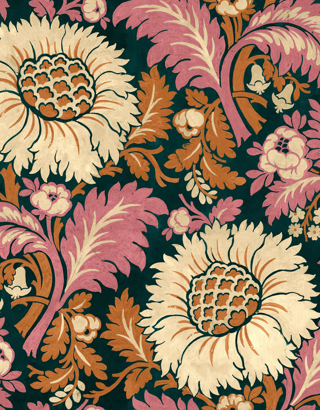 Tapete Damask Rosa