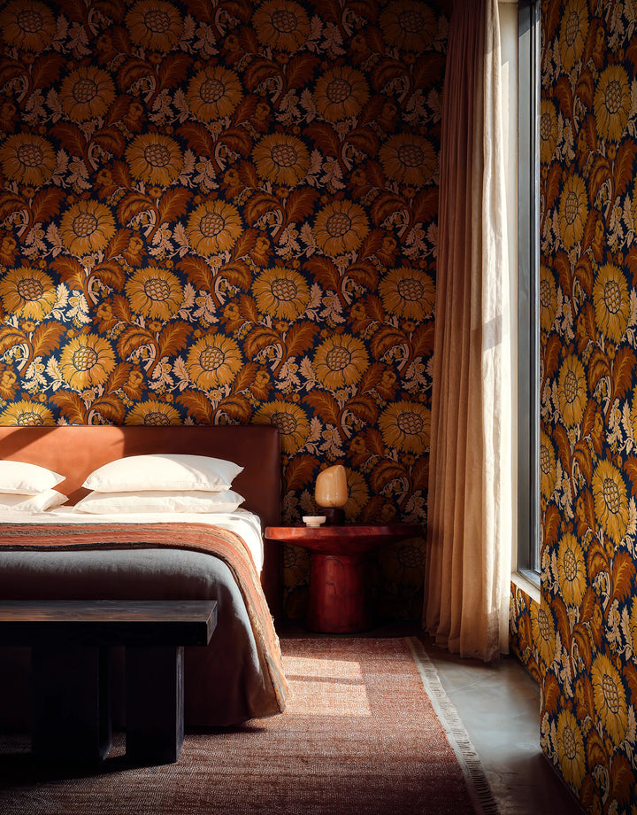 Tapete Damask Braun