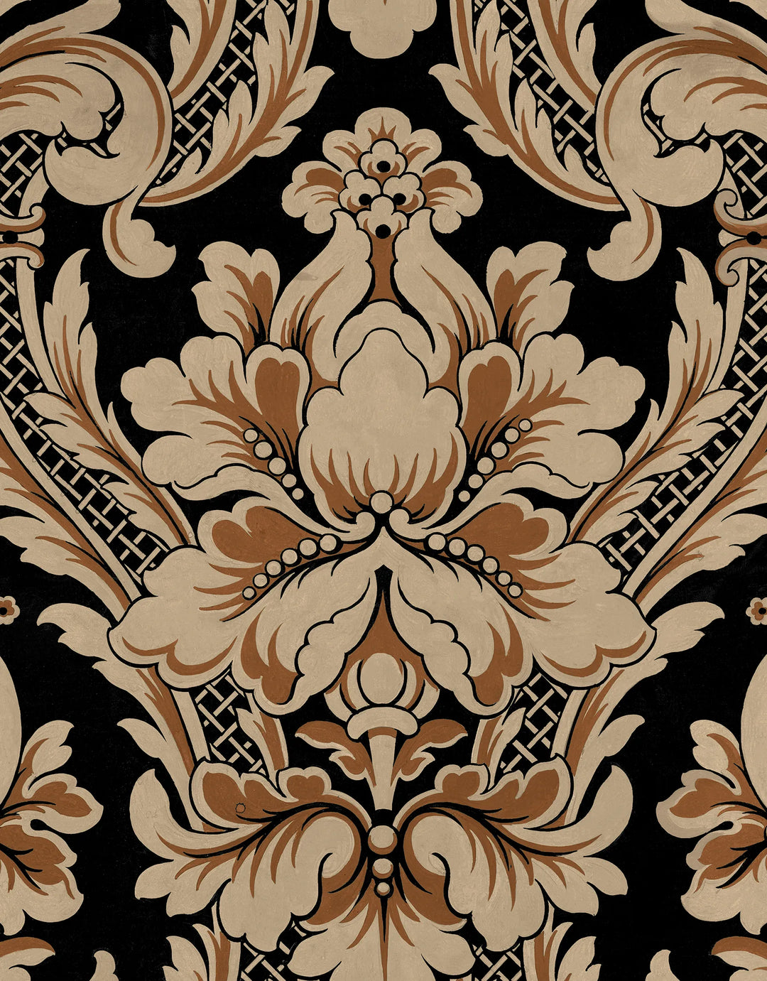 Tapete Venetian Schwarz