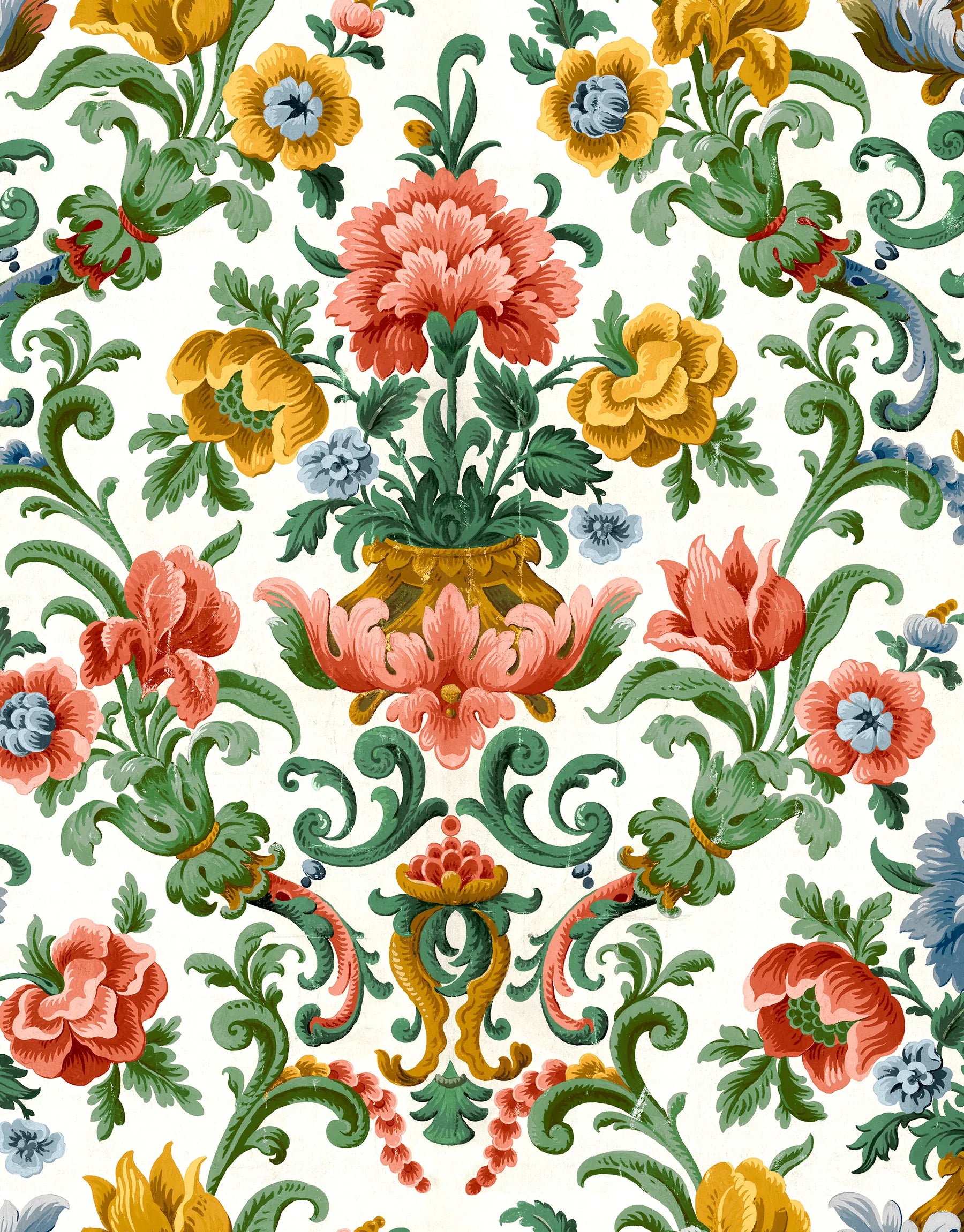 Florale Barock Tapete Rapportbild